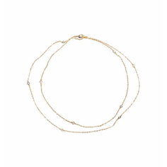Колье VERUSCHKA JEWELRY, фианит, длина 100 см, золотой