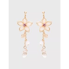 Серьги пусеты, эмаль, белый, золотой, розовый, красный be Self True Jewel