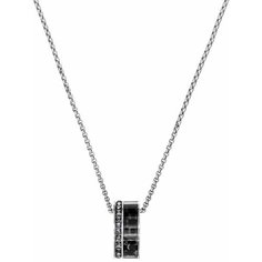 Колье SWAROVSKI, кристаллы Swarovski, длина 50 см, черный/серебристый
