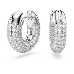 Серьги SWAROVSKI, кристаллы Swarovski, серебристый