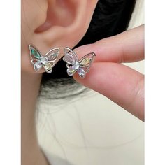 Серьги, серебристый Монинг