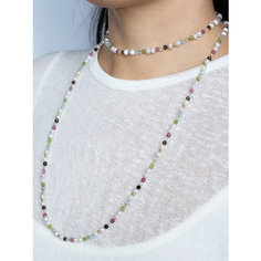 Чокер JEWELRY A VENTO, жемчуг пресноводный культивированный, раухтопаз, хризолит, горный хрусталь, кварц, жемчуг барочный, гематит, топаз, цитрин, длина 35 см, мультиколор