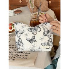 Косметичка 5х18х25 см, , синий, белый Julico