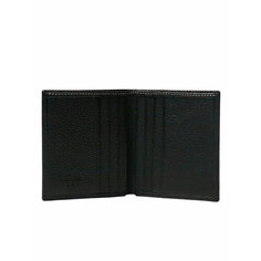 Портмоне Petek 1855, фактура зернистая, черный, зернистый, с белой строчкой