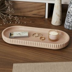 Подставка для украшений MUSKO, 11х2.4х26 см, , розовый