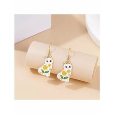 Серьги, белый, золотой, желтый be Self True Jewel