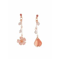 Серьги пусеты, эмаль, белый, золотой, розовый, желтый be Self True Jewel