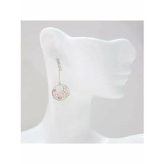 Серьги пусеты, эмаль, белый, золотой, розовый, серебряный be Self True Jewel
