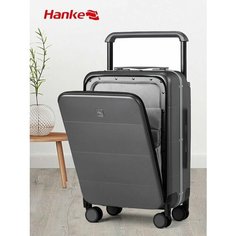 Чемодан HANKE, 40.4 л, размер S, темно-серый