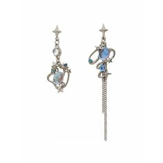 Серьги пусеты, эмаль, серебристый be Self True Jewel