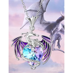 Колье, длина 46 см, пурпурный Нет бренда