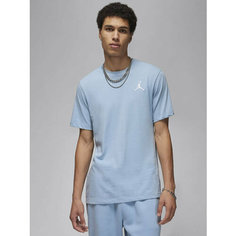 Футболка NIKE Jumpman Embroidered Crew, размер 46-48, голубой