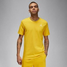 Футболка NIKE Jumpman Embroidered Crew, размер 44-46, желтый