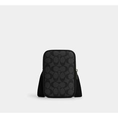 Сумка кросс-боди Coach, фактура зернистая, черный