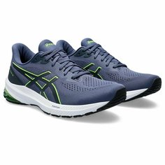 Кроссовки ASICS, размер 11.5, thunder blue/electric lime