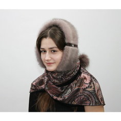 Платок Мария с мехом норки для женщин,140х70 см