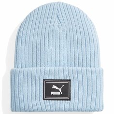 Шапка PUMA PRIME Ws Cuff Trend Beanie W для мужчин и женщин, размер Adult, голубой
