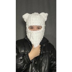 Балаклава для мужчин и женщин, размер 54/56, белый Нет бренда