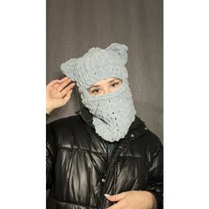 Балаклава для мужчин и женщин, размер 54/56, светло-серый Нет бренда