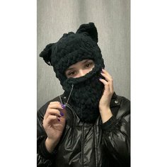 Балаклава для мужчин и женщин, размер 54/56, черный Нет бренда