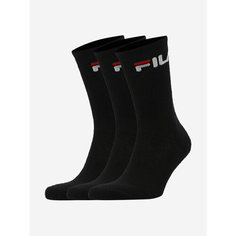 Носки Fila, комплект, 3 пары, размер 35-38, черный