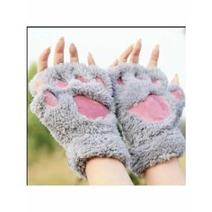 Перчатки для женщин, размер Длина 18,5 см., серый Gloves Mittens