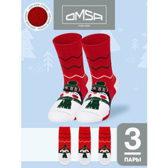 Носки OMSA KIDS 3 пары, размер 23/26, , розовый