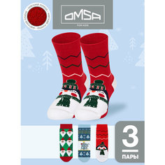 Носки OMSA KIDS 3 пары, размер 23/26, , мультиколор