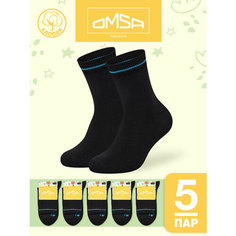 Носки Omsa 5 пар, размер 27/30, , черный