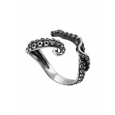 Кольцо SILVER24, серебро, 925 проба, чернение, безразмерное, серебристый Сильвер24