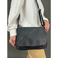 Сумка кросс-боди , фактура гладкая, синий Unvers Leather Istanbul