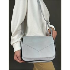 Сумка кросс-боди , фактура гладкая, светло-голубой Unvers Leather Istanbul