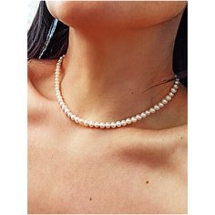 Колье JEWELRY A VENTO, жемчуг культивированный, длина 50 см, белый/золотистый
