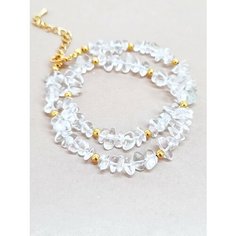 Чокер ENJOY Украшения из камней, горный хрусталь, длина 45 см, бесцветный, золотой
