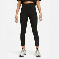 Легинсы спортивные NIKE Sportswear Classic Womens High-Waisted 7/8, размер L, черный