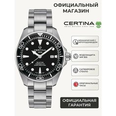 Наручные часы Certina Aqua, черный/серебристый