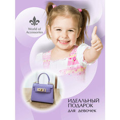 Сумка кросс-боди World of Accessories, фактура гладкая, лавандовый