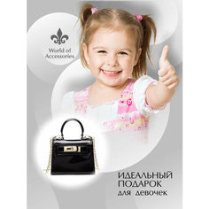Сумка кросс-боди World of Accessories, фактура гладкая, черный