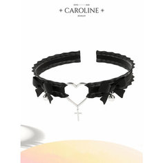 Чокер Caroline Jewelry, металл, длина 32 см, черный