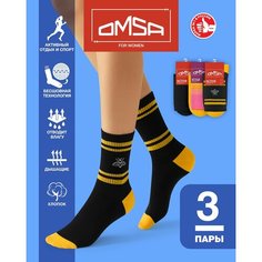 Носки Omsa, комплект, 3 пары, размер 35-38, мультиколор