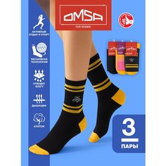 Носки Omsa, комплект, 3 пары, размер 39-41, мультиколор