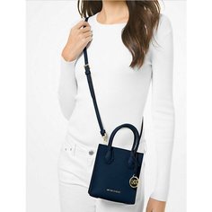 Сумка кросс-боди MICHAEL KORS, фактура зернистая, синий