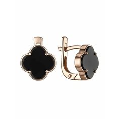 Серьги YA ZOLOTO, красное золото, 585 проба, оникс, , красный