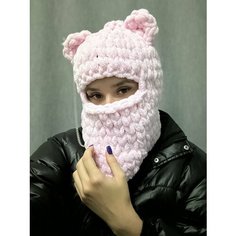 Балаклава для взрослых и детей, размер 54/56, розовый Нет бренда