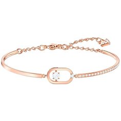 Жесткий браслет SWAROVSKI, кристаллы Swarovski, размер 16 см, серебристый/синий