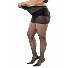 Колготки Большие размеры, 40 den, размер 6, черный Королева XXL