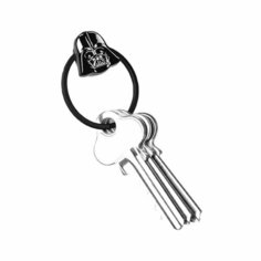 Ключница Orbitkey, гладкая фактура, черный