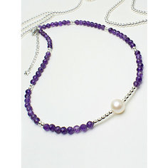Чокер JEWELRY A VENTO, аметист, длина 38 см, фиолетовый