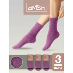 Носки Omsa OMSA COMFORT, комплект, 3 пары, размер 39-41, lilla