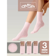 Носки Omsa OMSA COMFORT, комплект, 3 пары, размер 39/41, rosa